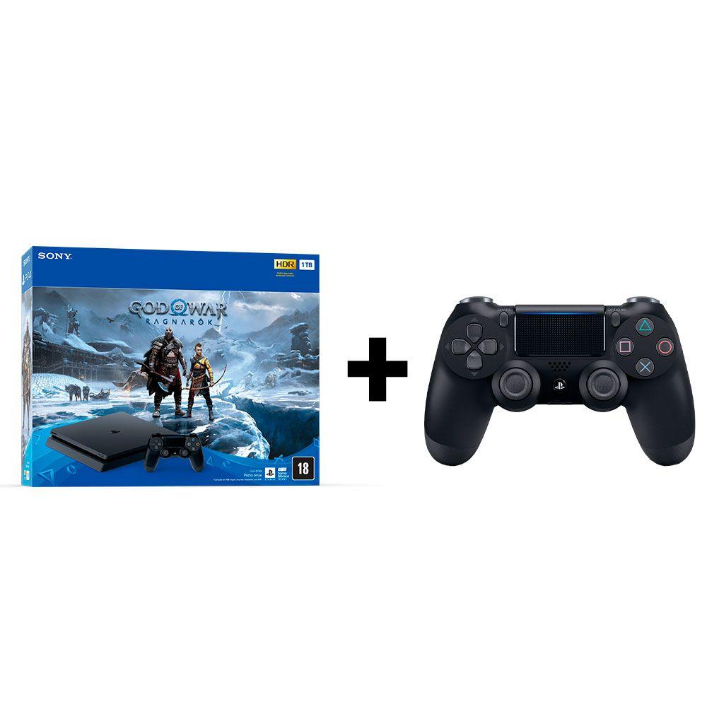 Console Sony PlayStation 4 PS4 + Jogo God of War Ragnarök 1TB Preto