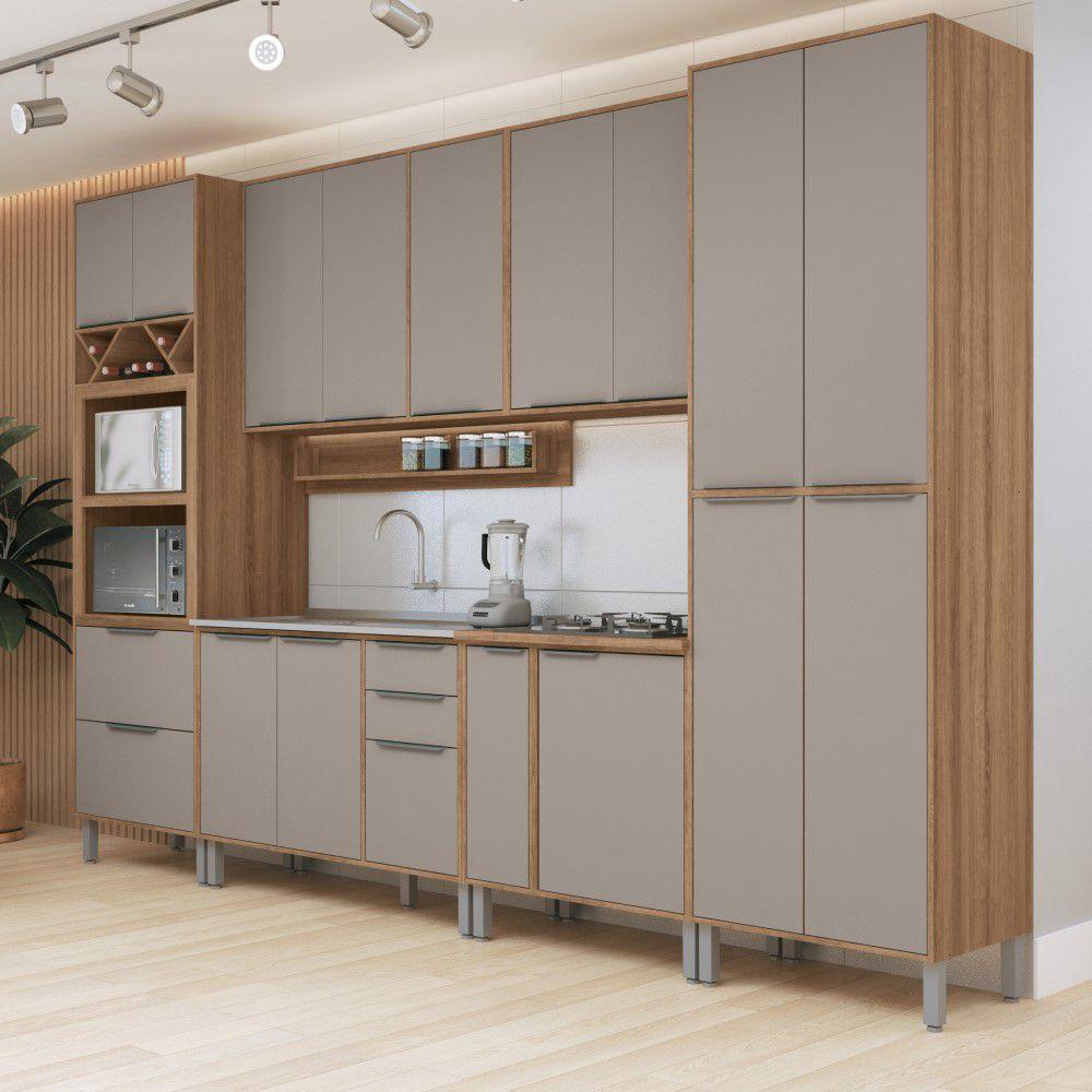 Kit Cozinha Planejada Completa Modulada Conjunto 7 Peças 14 Portas ...