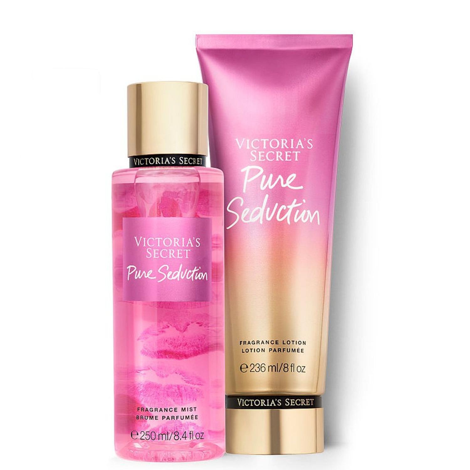 Kit creme hidratante + body splash victoria's secret pure seduction ...