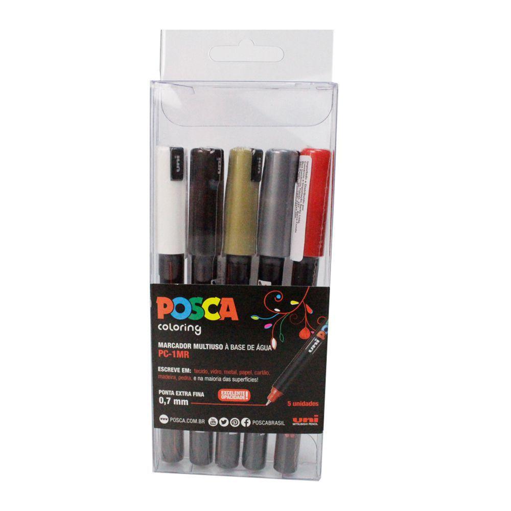 Kit De Canetas Posca Uni Ball Pc 1mr Ponta Extra Fina Poliester 0 7 Mm Sortidas Com 4 Unidades Uniball Caneta Magazine Luiza