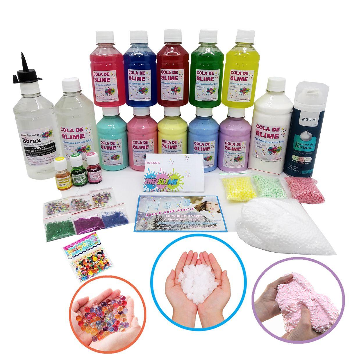 Kit de Materiais Para Fazer Slime Ine Slime Slime / Amoeba