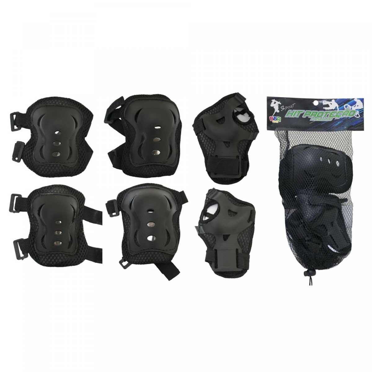 kit proteção patins fila