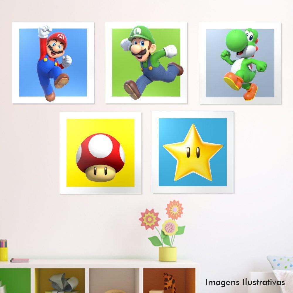Kit De Quadros Infantil Mario Bros Cololola Decoracao Quadro Decorativo Magazine Luiza
