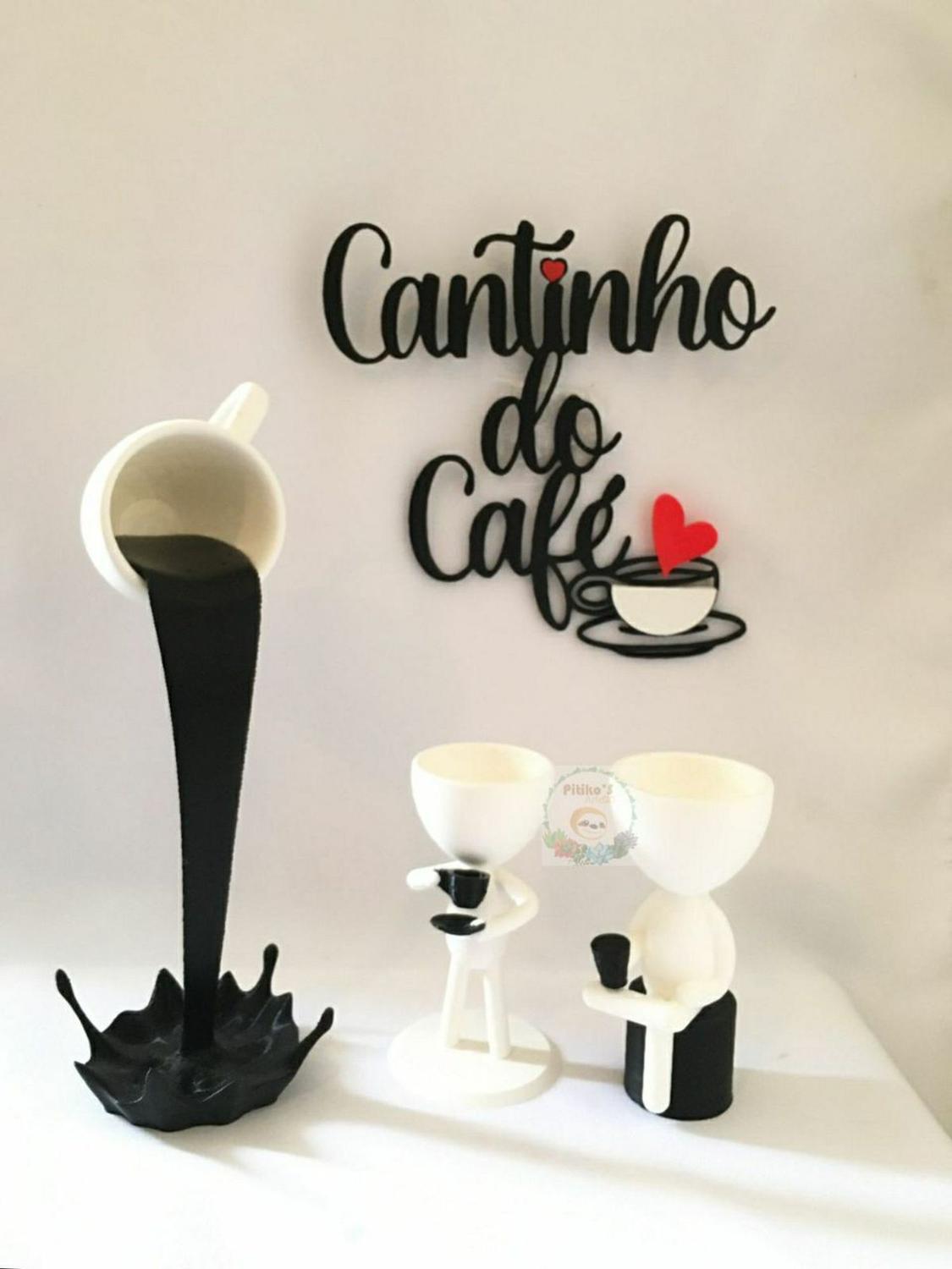 Kit Decorativo Cantinho do Café 4 Peças com Vasos para Cactos e Suculentas  - Ptikos Artes 3D - Vasos Decorativos - Magazine Luiza