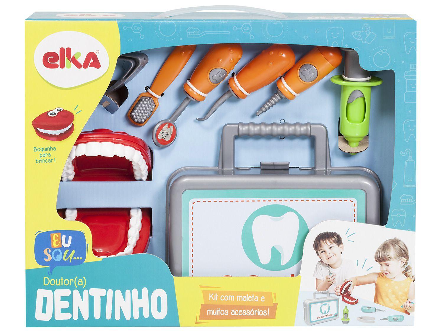Kit Dentista Infantil Dr. Dentinho 8 Peças - Elka - Kit Médico Infantil ...