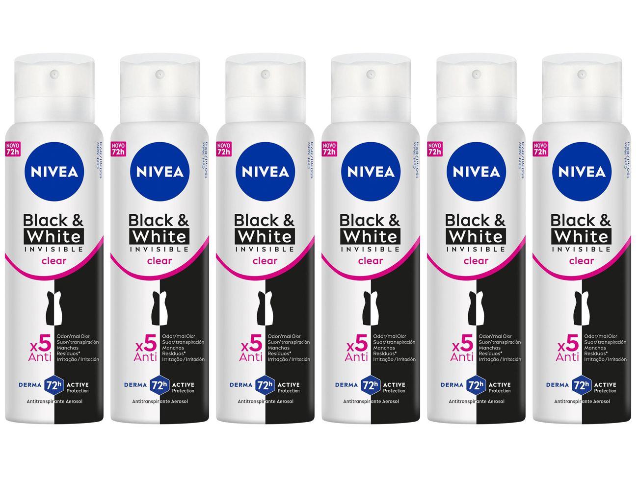 Kit Desodorante Nivea 6 Unidades Invisible