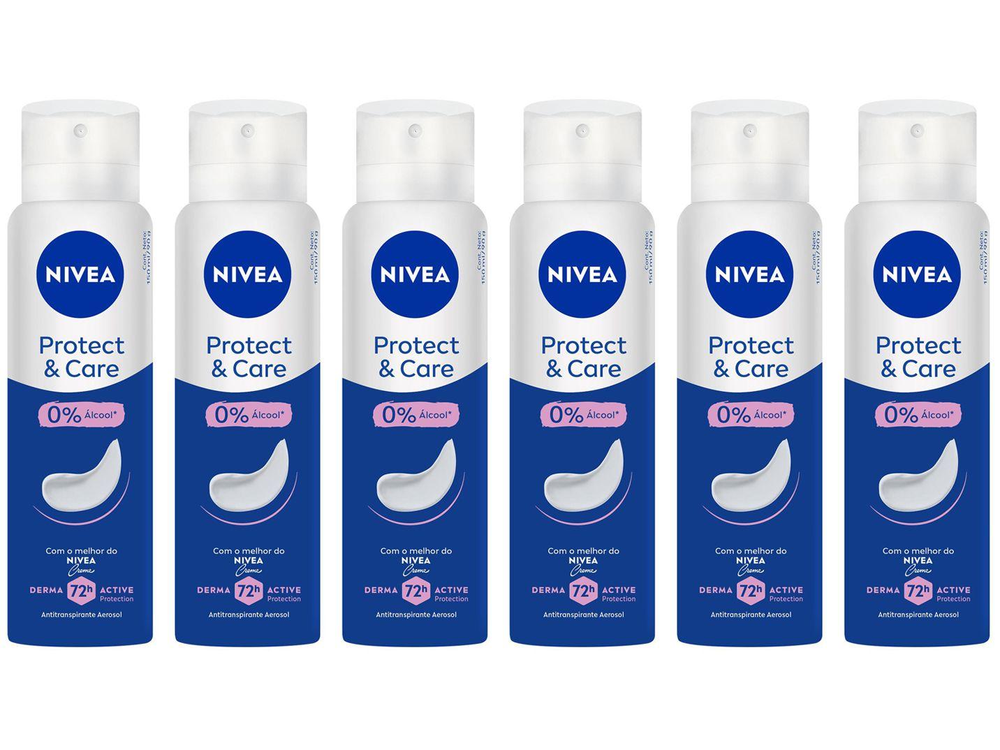 Kit Desodorante Nivea 6 Unidades Protect e Care