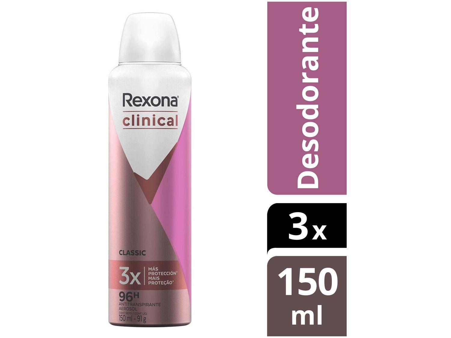 Rexona Clinical Classic - Desodorante Aerossol Feminino 150ml