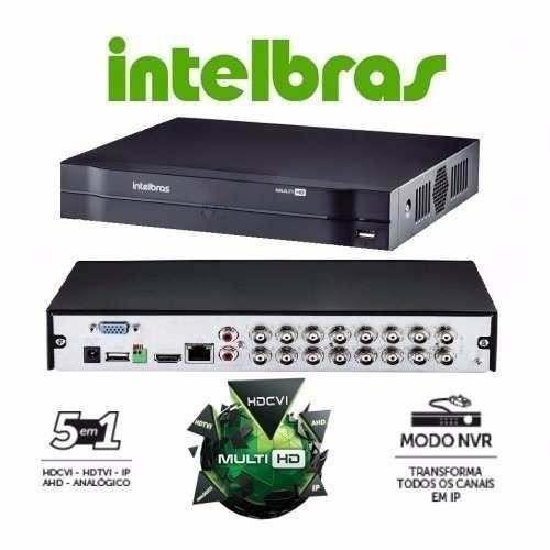 Kit Dvr 8 Canais Hd Intelbras 6 Câmeras 2 Mega Full Hd 1080p Dvr Intelbrás Gravador de Vídeo