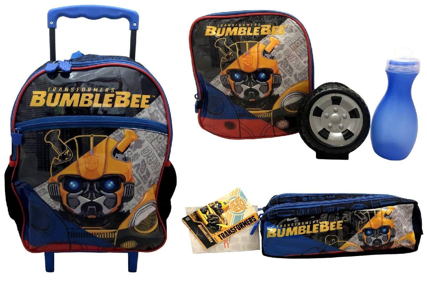 Kit Escolar Infantil Transformers Bumblebee Spliced Pacific: Mochila G Rodinhas + Lancheira + Estojo - Material Escolar - Magazine