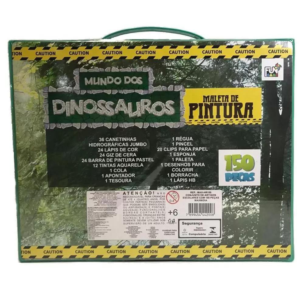 Kit Infantil Estojo de Colorir Ferramenta de Desenho Dinossauro