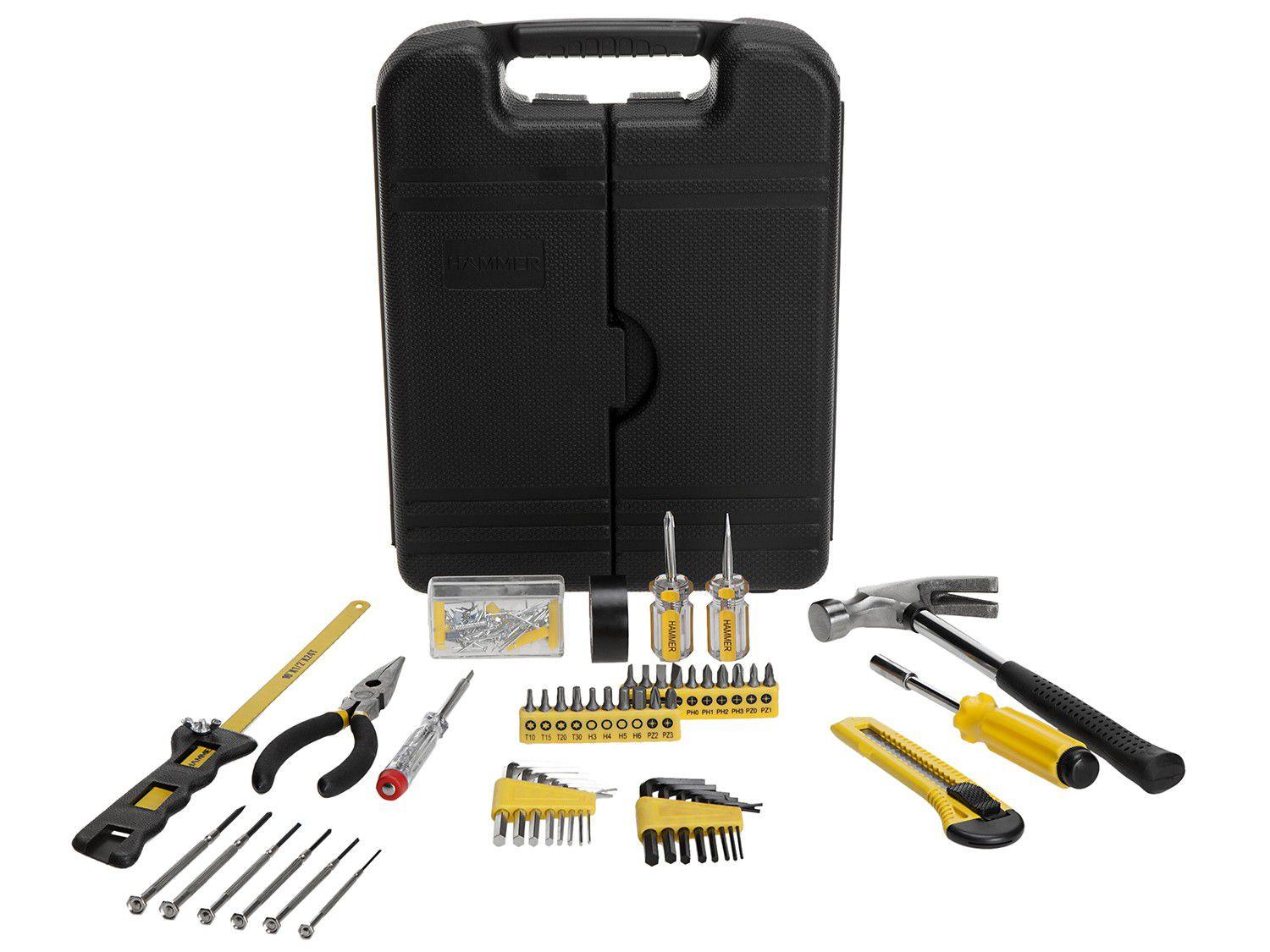 Kit Ferramentas Hammer 142 Peças GYKF com Maleta Kit Ferramentas