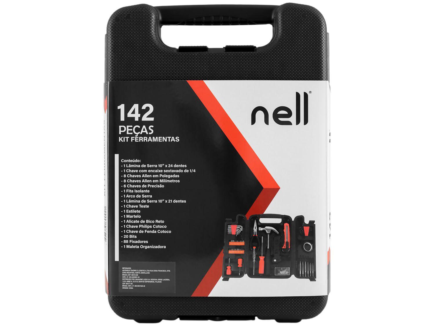 Kit Ferramentas Nell 142 Peças XWT0142A