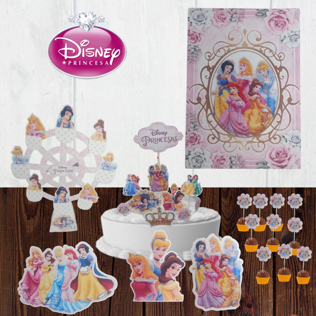 Topo de bolo Princesas Disney - Party Shop Mais de 5000 produtos para todo  o tipo de festas