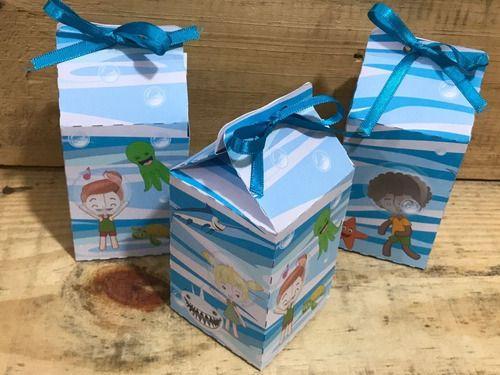 Caixa milk Pool party Kit personalizados Festa Infantil 10 unidades