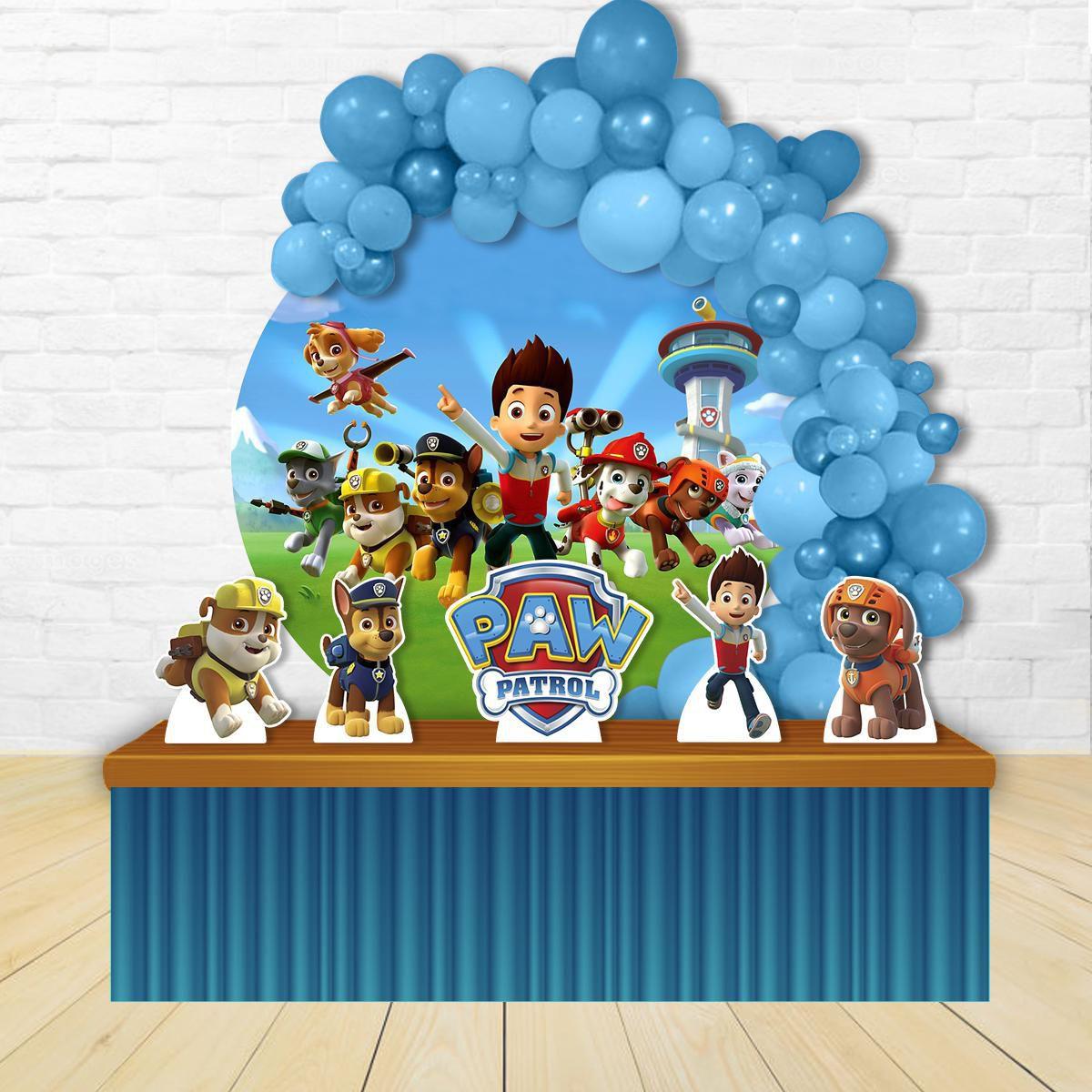 Kit Festa Painel Redondo Decoração Patrulha Canina - Impakto Visual ...