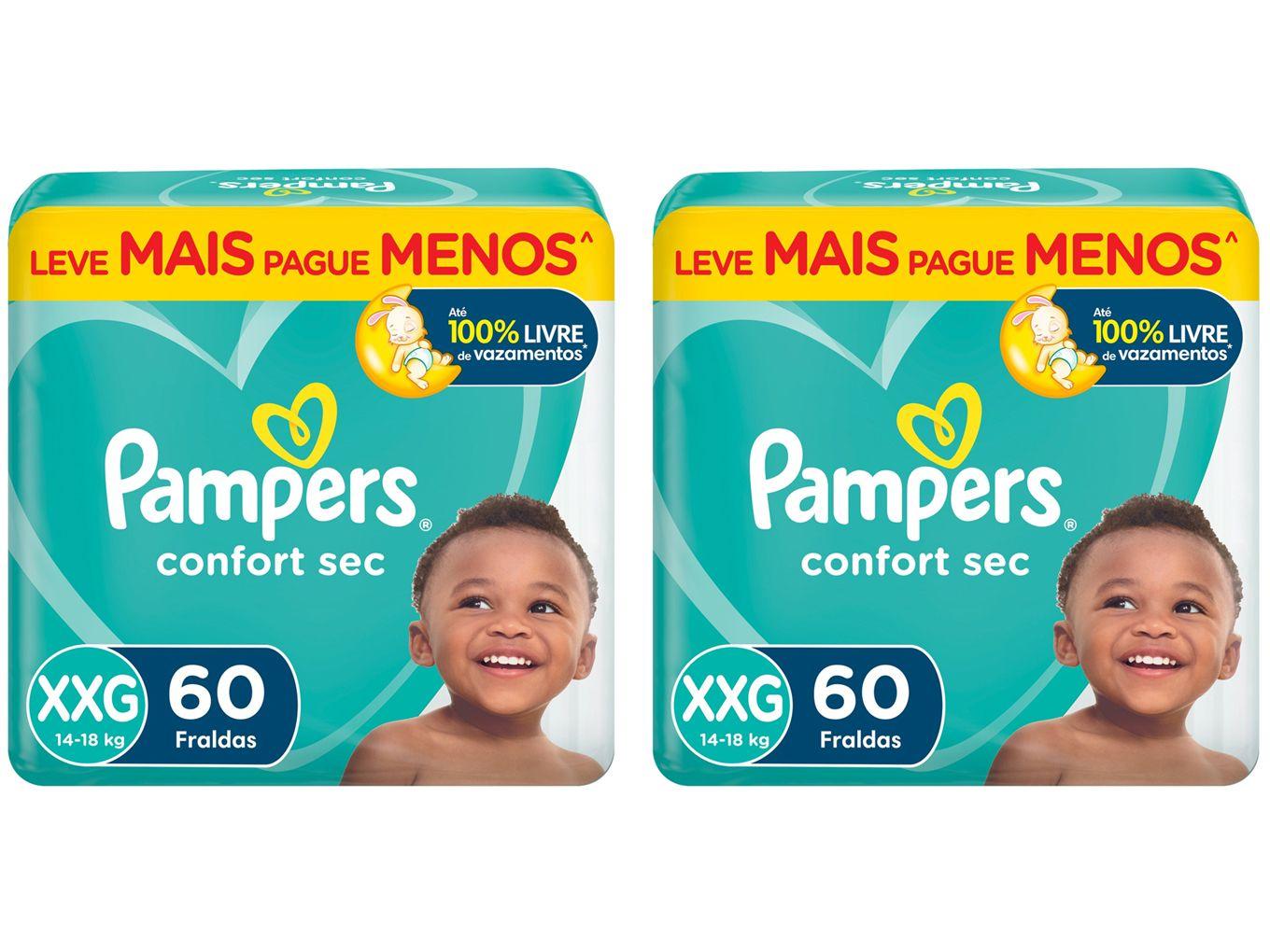 Kit Fraldas Pampers Confort Sec Tam. XXG +de 14kg