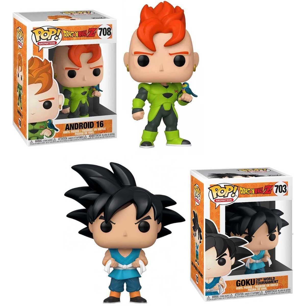 Kit Funko Pop Dragon Ball Z Goku 703 E Android 16 708 - Funko - Magazine  Luiza