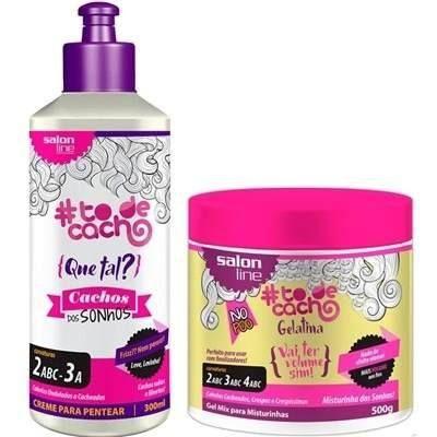 Kit Gel To De Cachos Gelatina 550g S Line Creme 300ml Salon Line Desembaracante Magazine Luiza