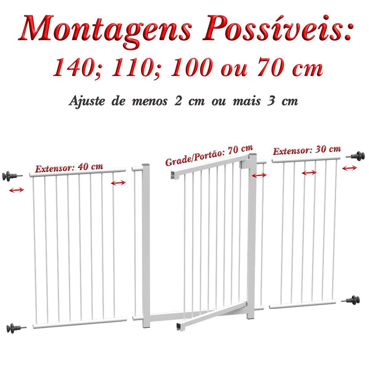 Imagem de KIT GRADE PORTÃO PET BEBÊ CORREDOR DIVISOR AMBIENTE 68 CM 70 CM 1,00 m 1,10 m 1,40 m e 1,43 m