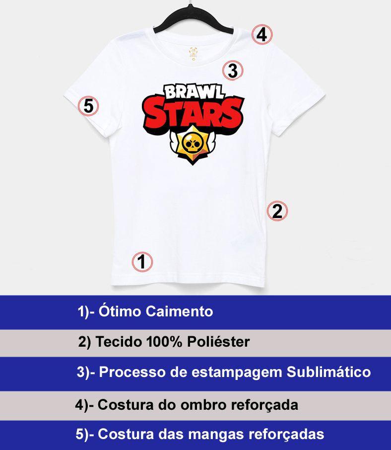 Kit Infantil 2 Camisetas Brawl Stars Cor Branca Eb Camiseta Infantil Magazine Luiza - brawl stars camisetad