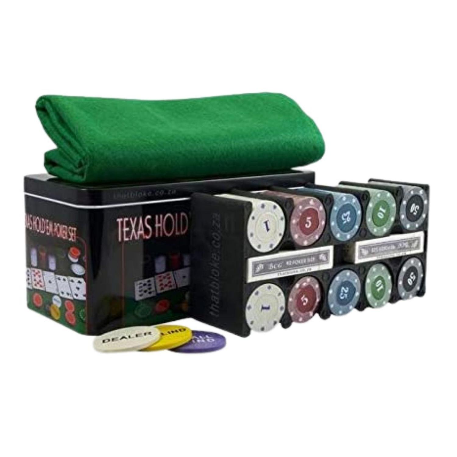 Kit Jogo De Poker 200 Fichas Numeradas, Texas Hold'em