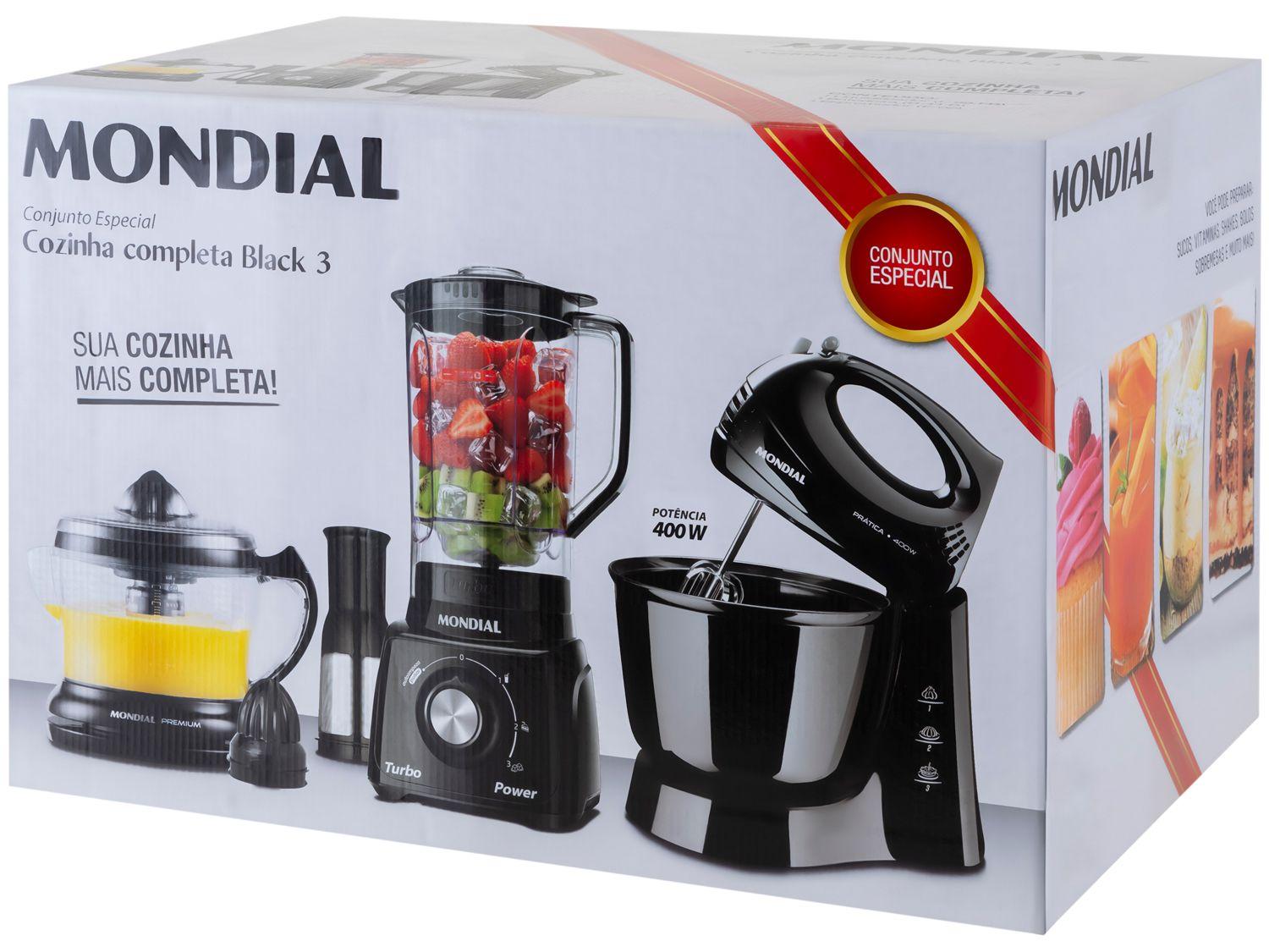 Kit KT-105-B Mondial com Liquidificador Batedeira