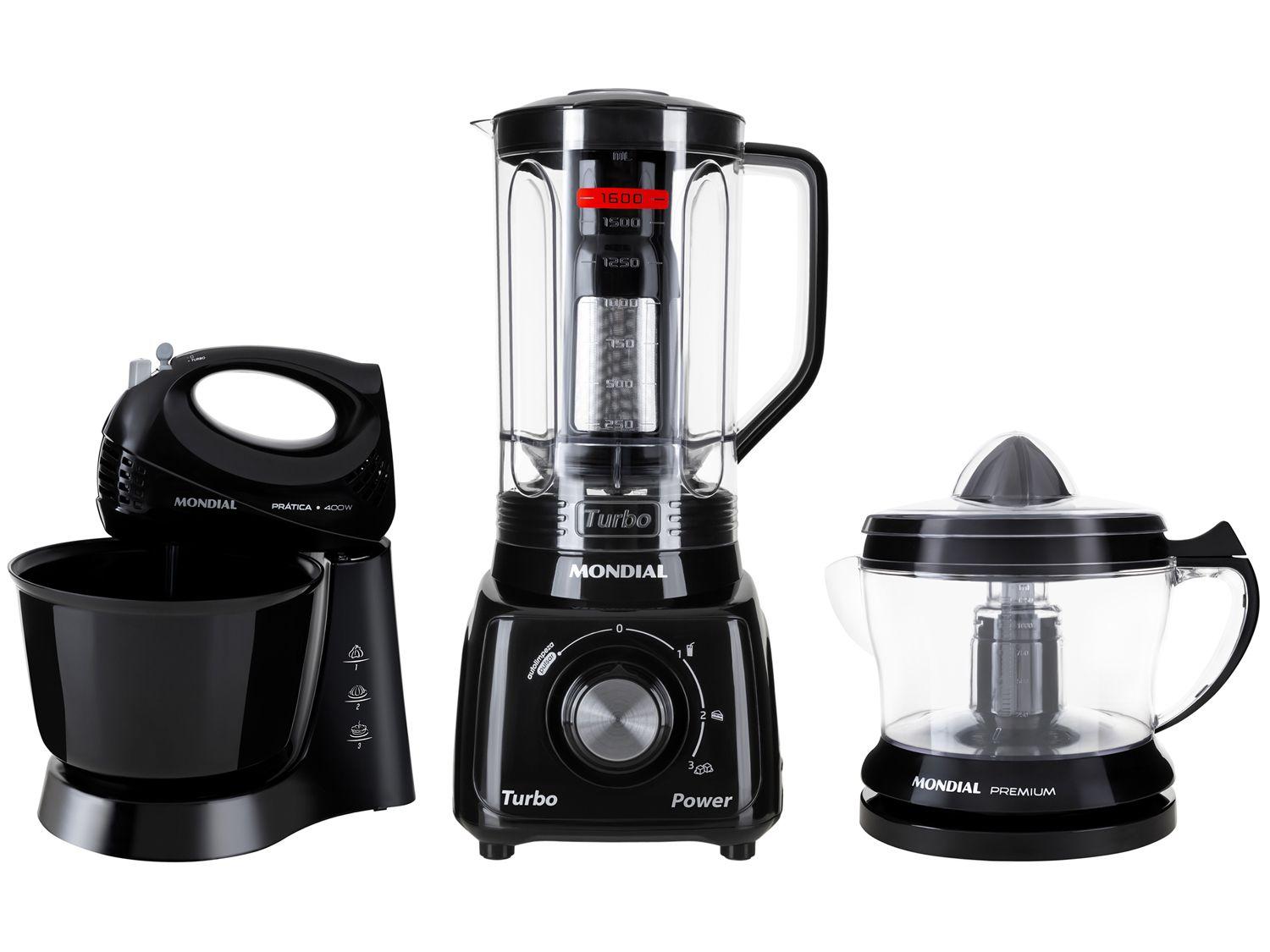 Kit KT-105-B Mondial com Liquidificador Batedeira