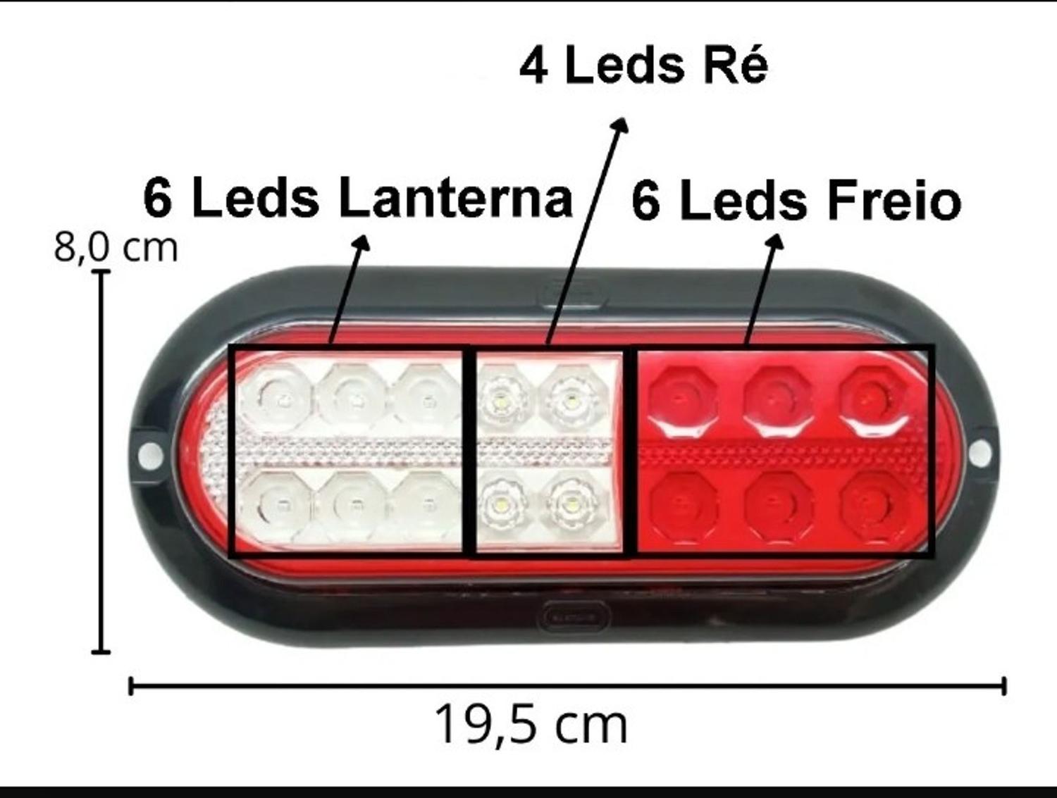Kit de Luz para Reboque com Ímã Traseiro