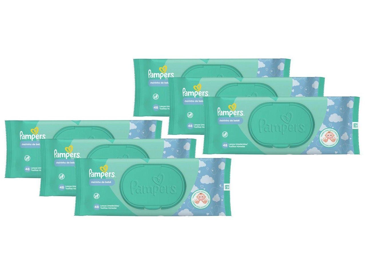 Kit Lenço Umedecido Pampers Cheirinho de Bebê