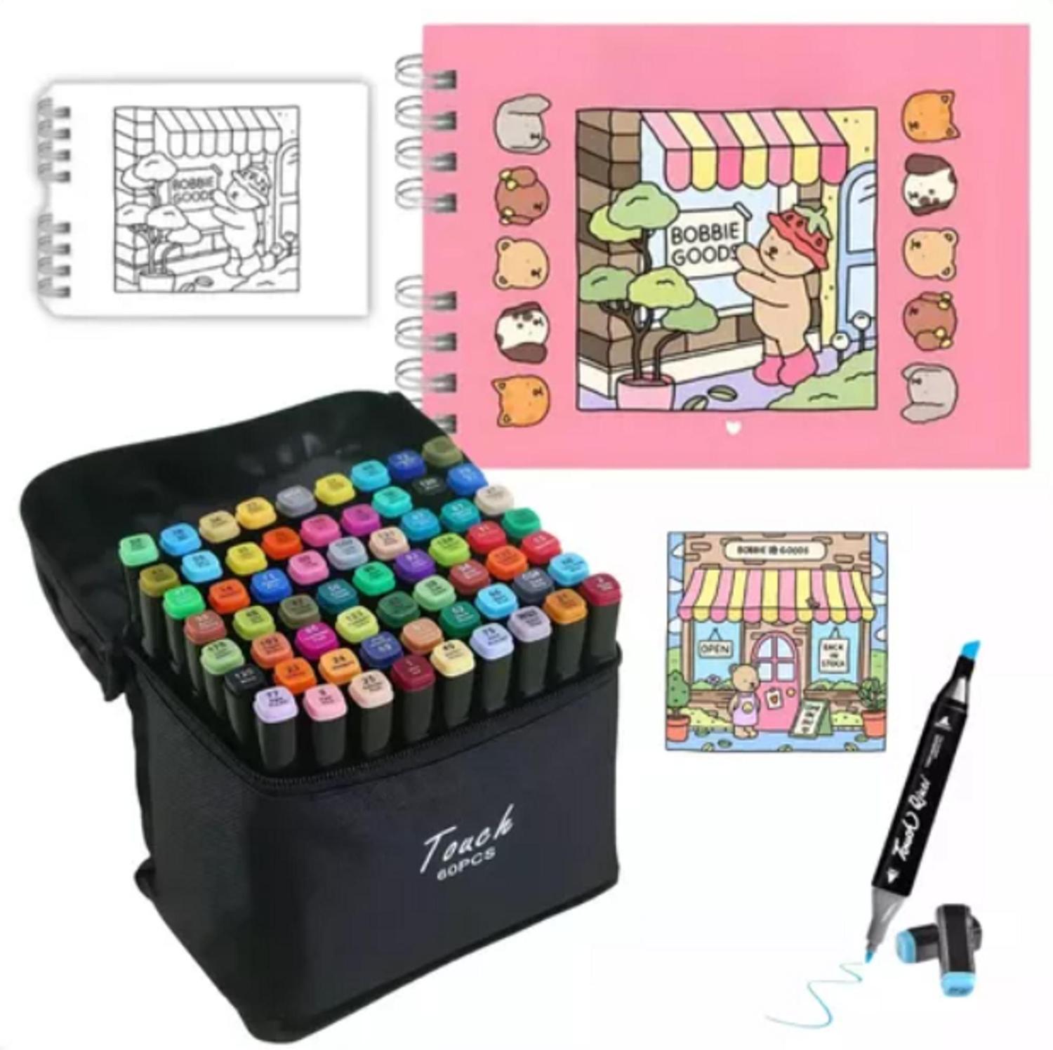 価格は安く Kit Livro Marcador Canetas 60 De Conjunto Com Colorir De ブースター・導入液