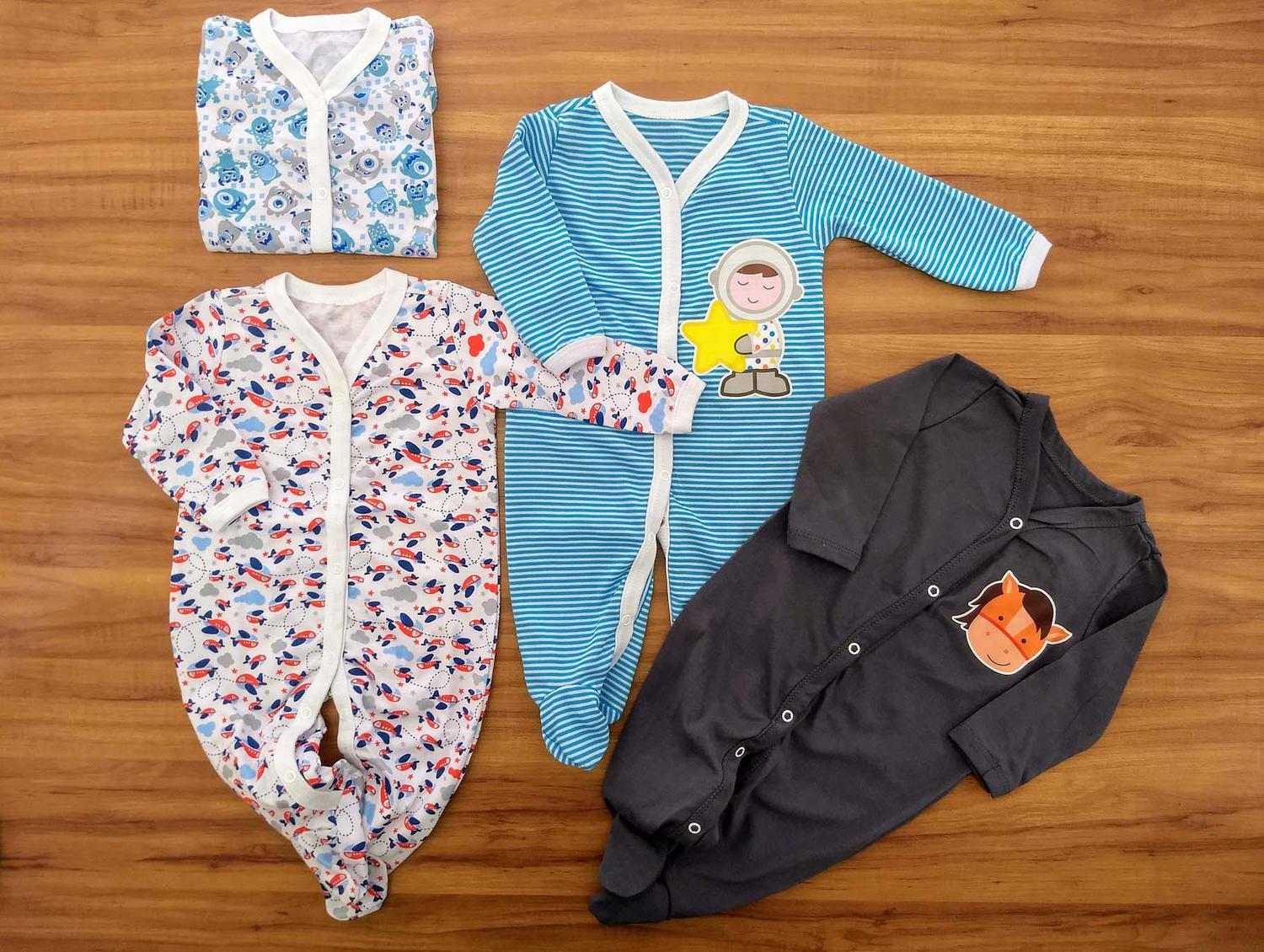 Kit Macacão 4 Peças Roupinha de Bebê Pijama Recém Nascido Verão Meninos -  Baby Bird - Roupas de Bebê - Magazine Luiza