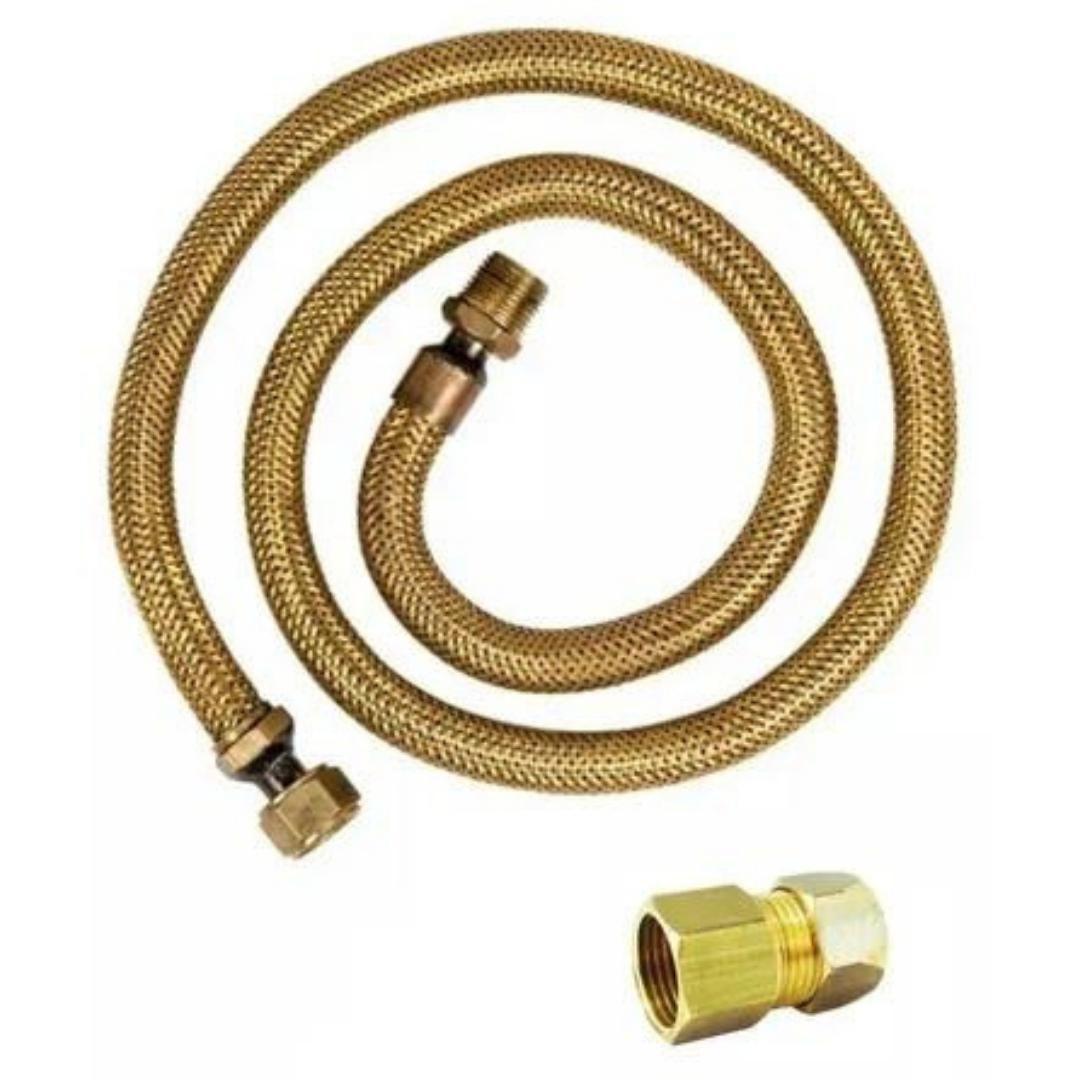 Kit Mangueira 2 Metros + Adaptador Cooktop Gas Encanado Haenke Kit