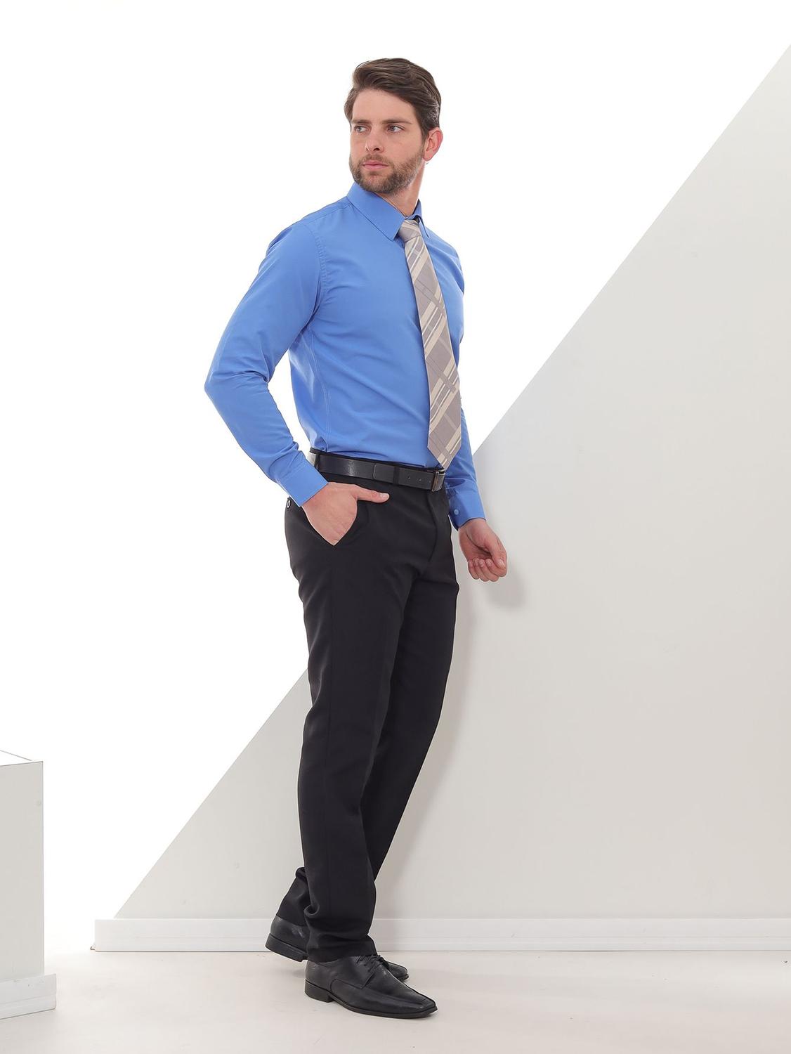 longa masculina slim camisa manga longa com calÇa jeans