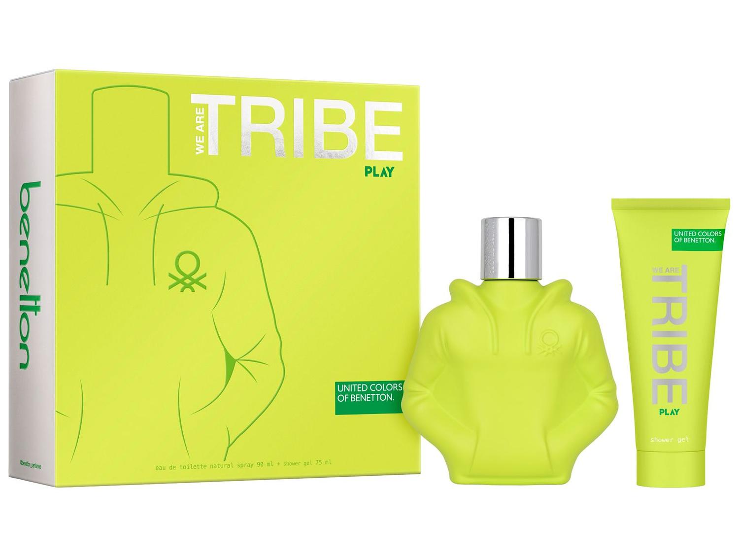 Kit Masculino United Colors of Benetton We Are Tribe Play 1 Eau de Toilette 90ml + 1 Shower gel 75ml