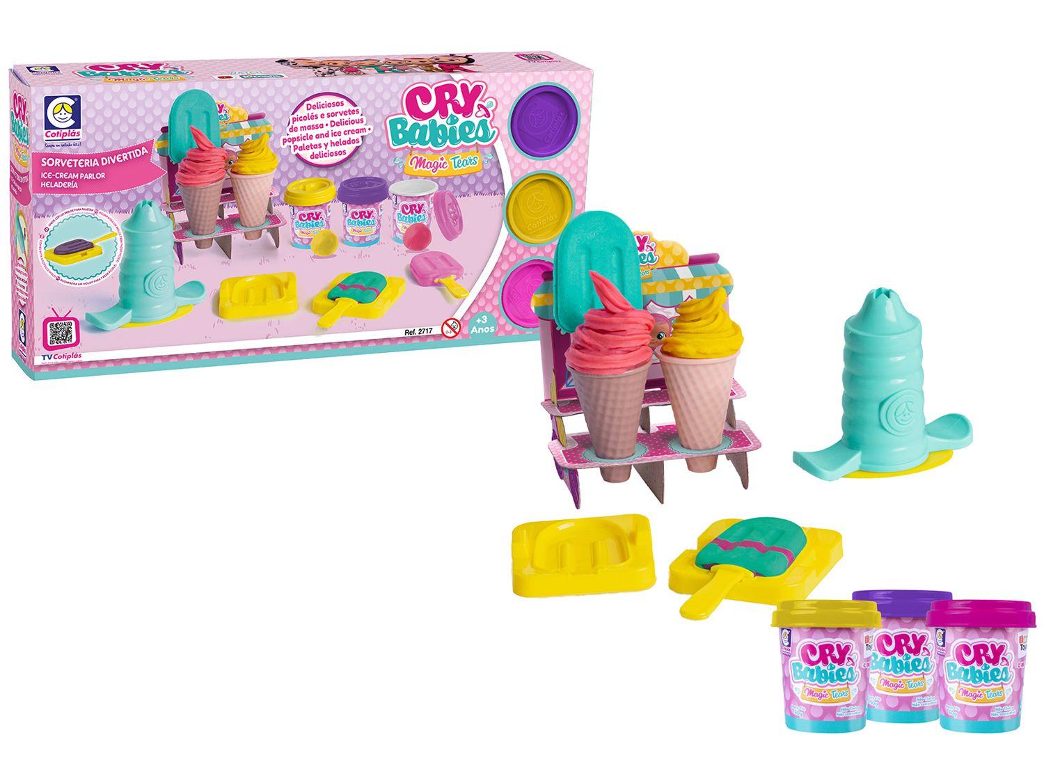 Kit Massinha Cry Babies Sorveteria Divertida 