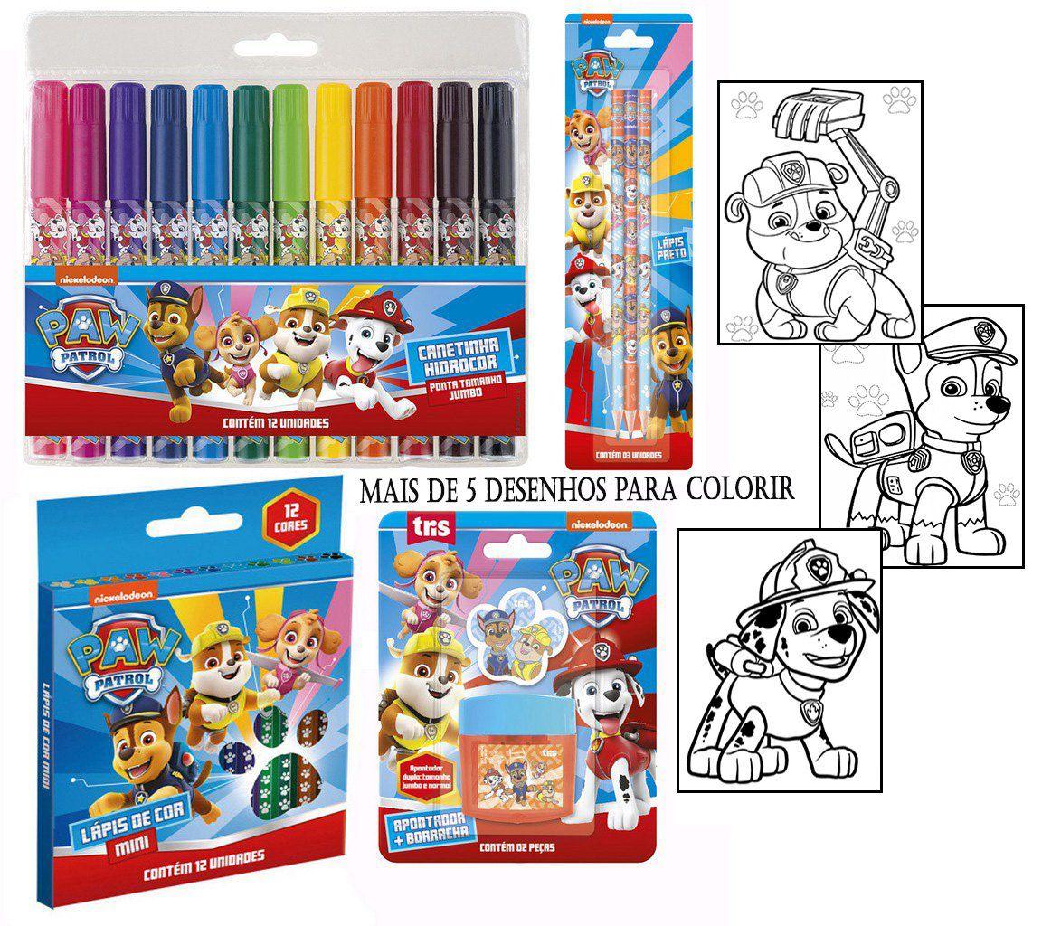 kit Livrinho de colorir Patrulha Canina 