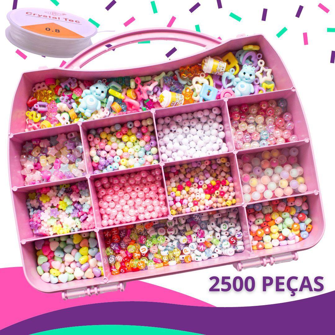 Kit Miçanga Para Montar Pulseira Infantil 4000 Peças + Fio - Comprar  Miçangas é na Loja Online Pitili