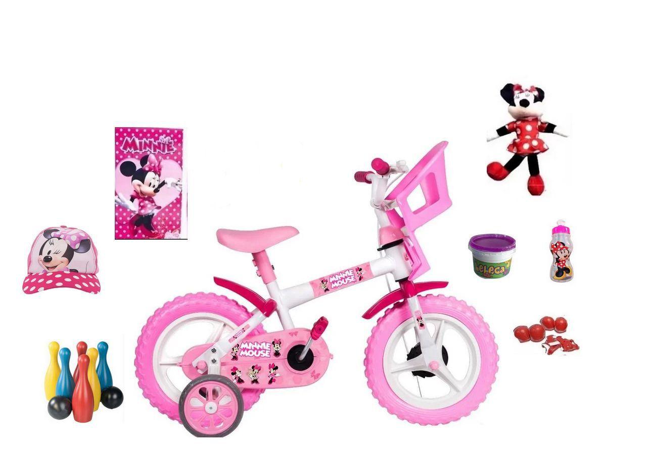 Bicicleta Minnie Aro 12 com Capacete e Proteção em Promoção | Ofertas na  Americanas