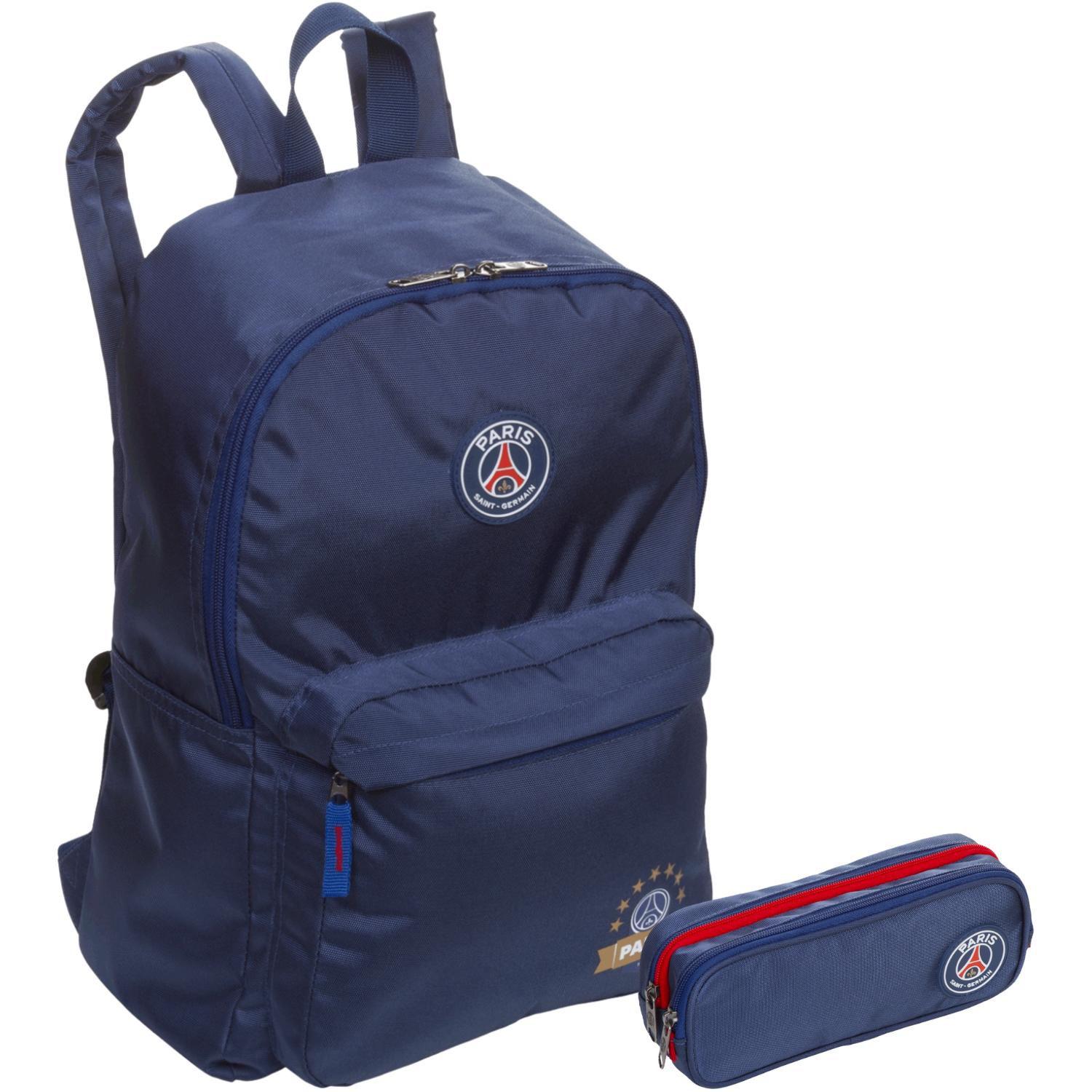 Kit Mochila E Estojo Escolar Paris Saint Germain PSG Sestini Azul Material Escolar Magazine Luiza