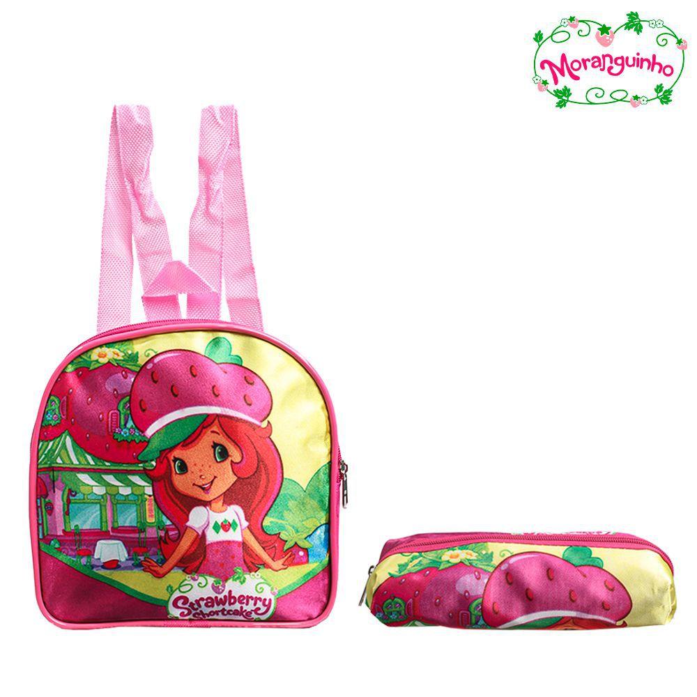 Kit Mochila Escolar Pequena Moranguinho Rosa De Costa - Toys 2U ...