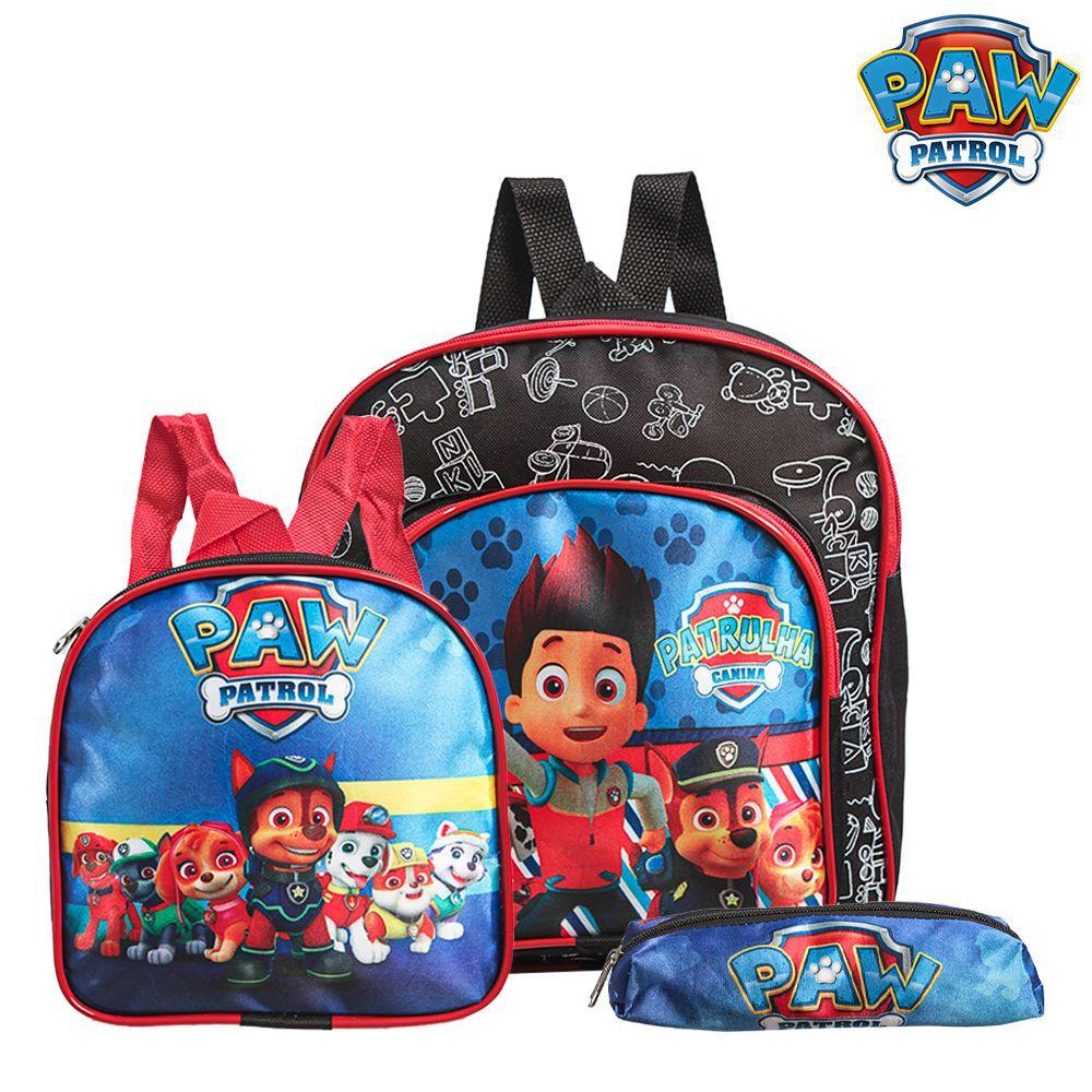 Kit Mochila Escolar Pequena Patrulha Canina Azul Costas - TOYS 2U - No  Magalu - Magazine Luiza