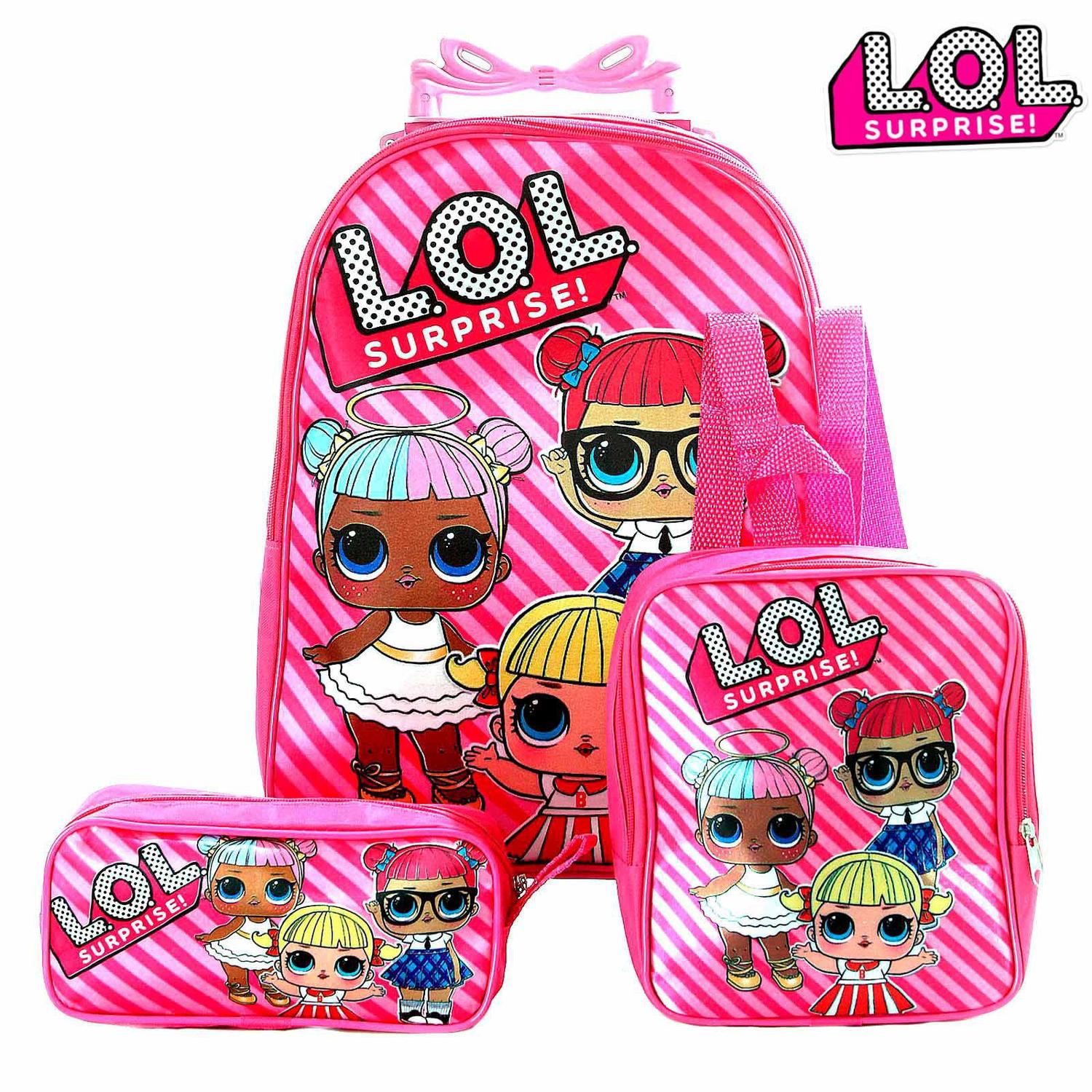 Kit Mochila Infantil Escolar Lol Surprise Com Rodinhas - Toys 2U - Material  Escolar - Magazine Luiza