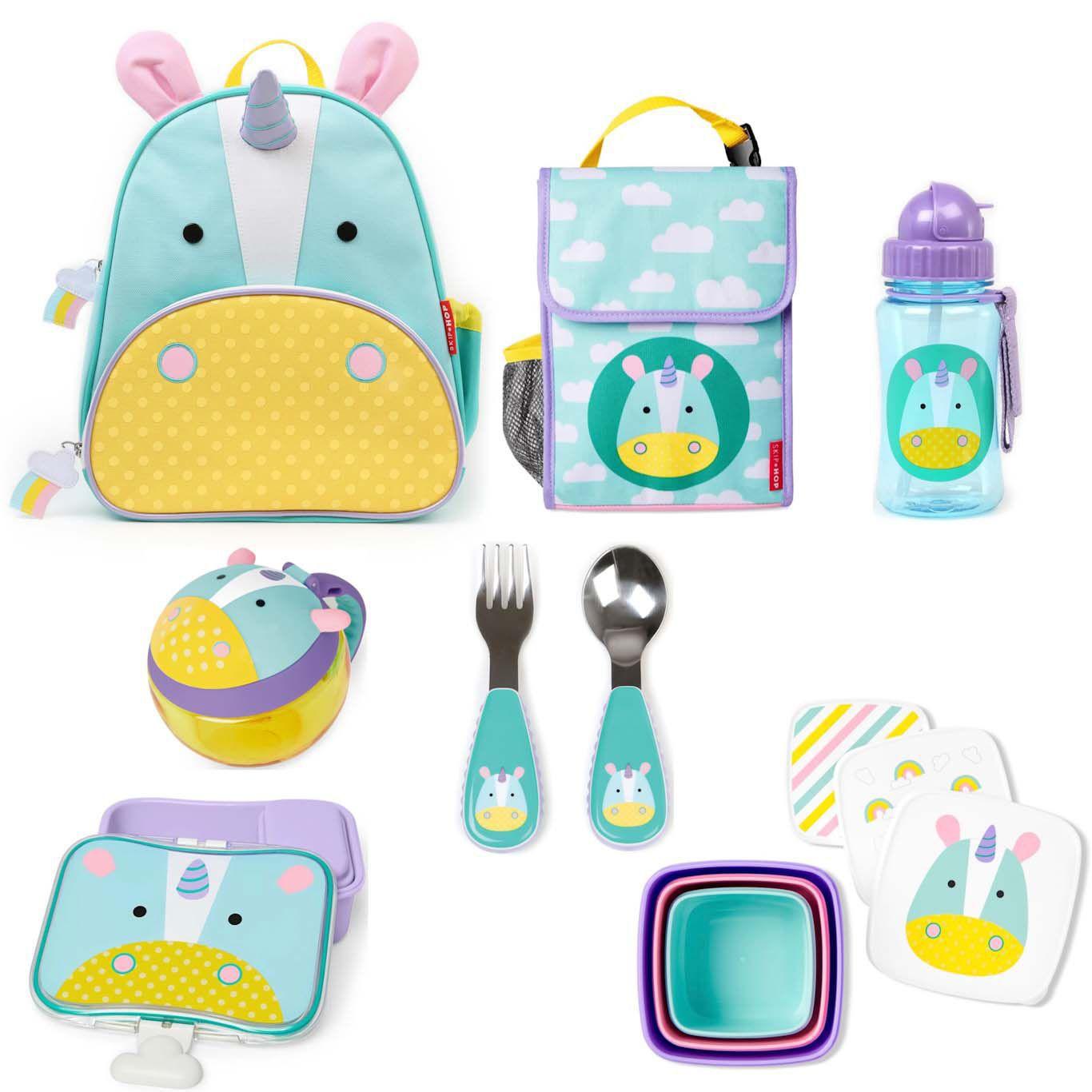 Kit mochila infantil lancheira zoo unicornio skip hop Kit Mochila Infantil Magazine Luiza