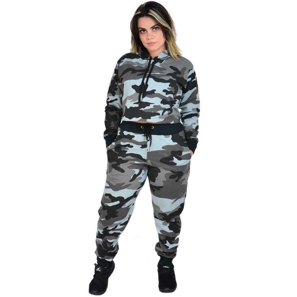 camouflage moletom com capuz dames