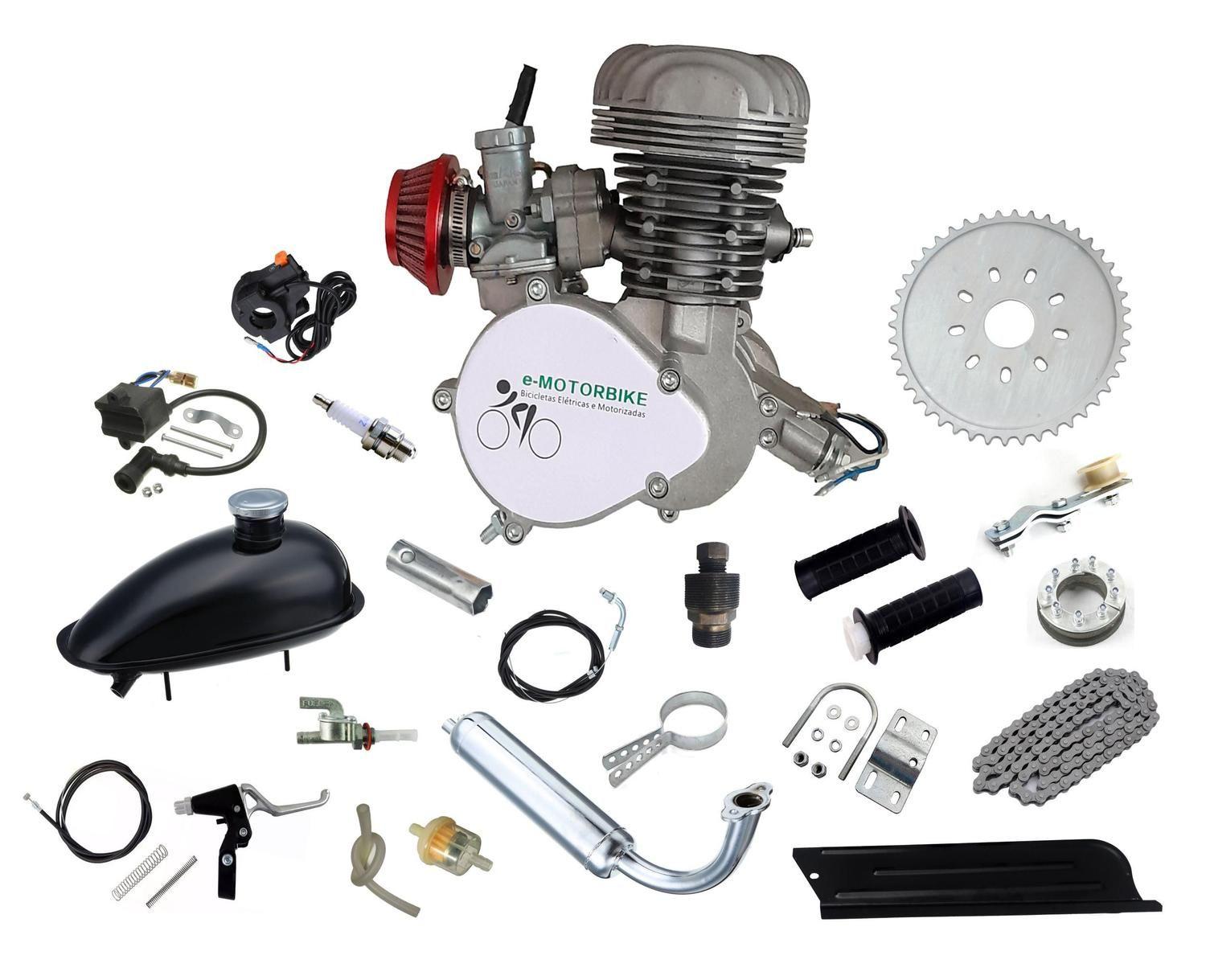 Kit Motor Bicicleta Motorizada Motor Para Bicimoto 48cc Motor 80cc