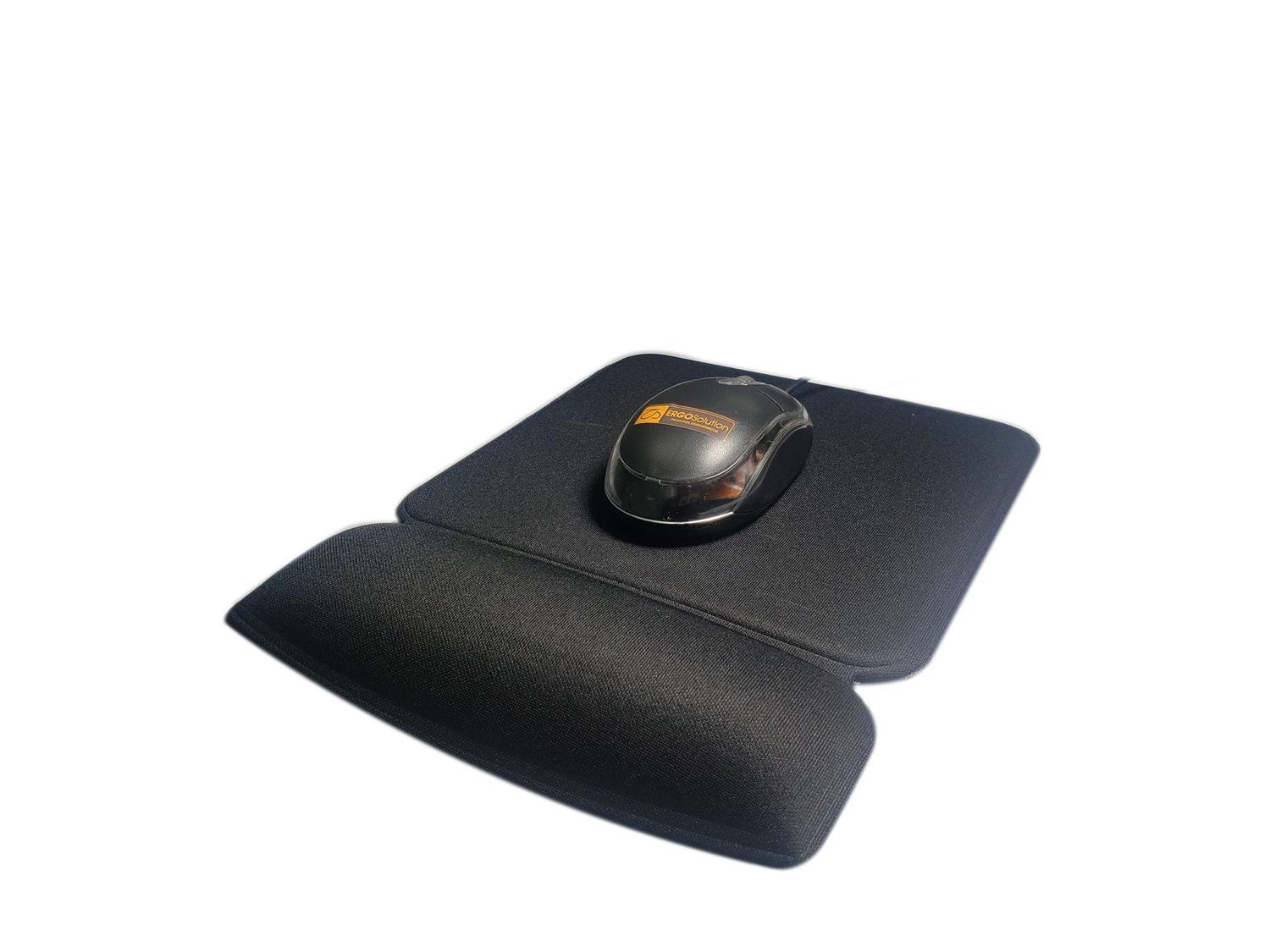 Kit Mouse Pad + Apoio Ergonômico Teclado Preto em Espuma Proderg