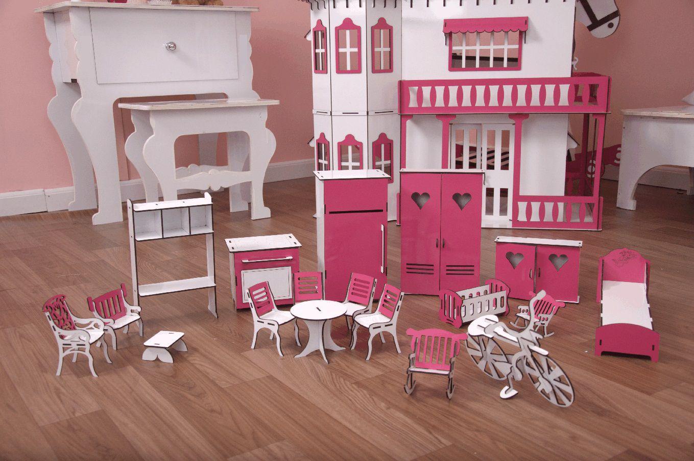 Casa bonecas escala Barbie com garagem Milla Sonhos DARAMA