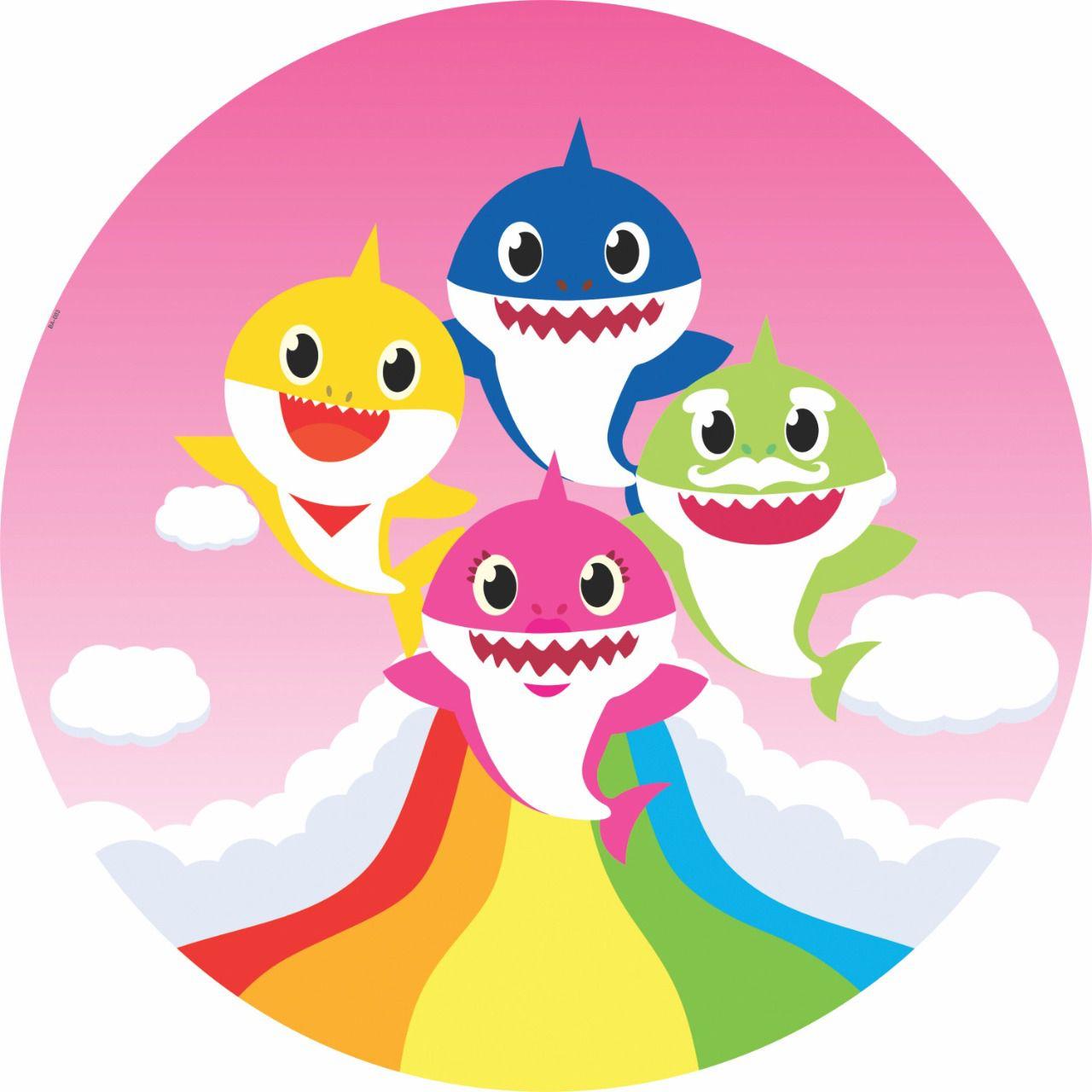Kit Painel Redondo Capas Cilindro Baby Shark Rosa 3d Tecido Cenario Personalizados Decoracao De Festa Magazine Luiza