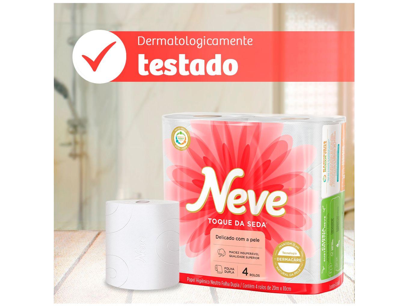 Kit Papel Higiênico Folha Dupla Neve Toque de Seda